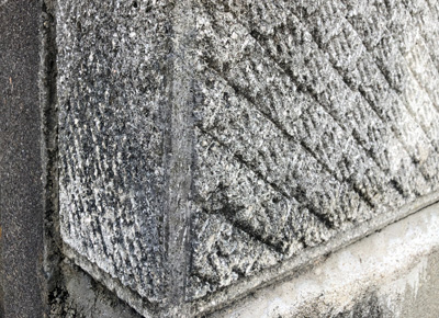 石材門塀欠けリペア補修施工後